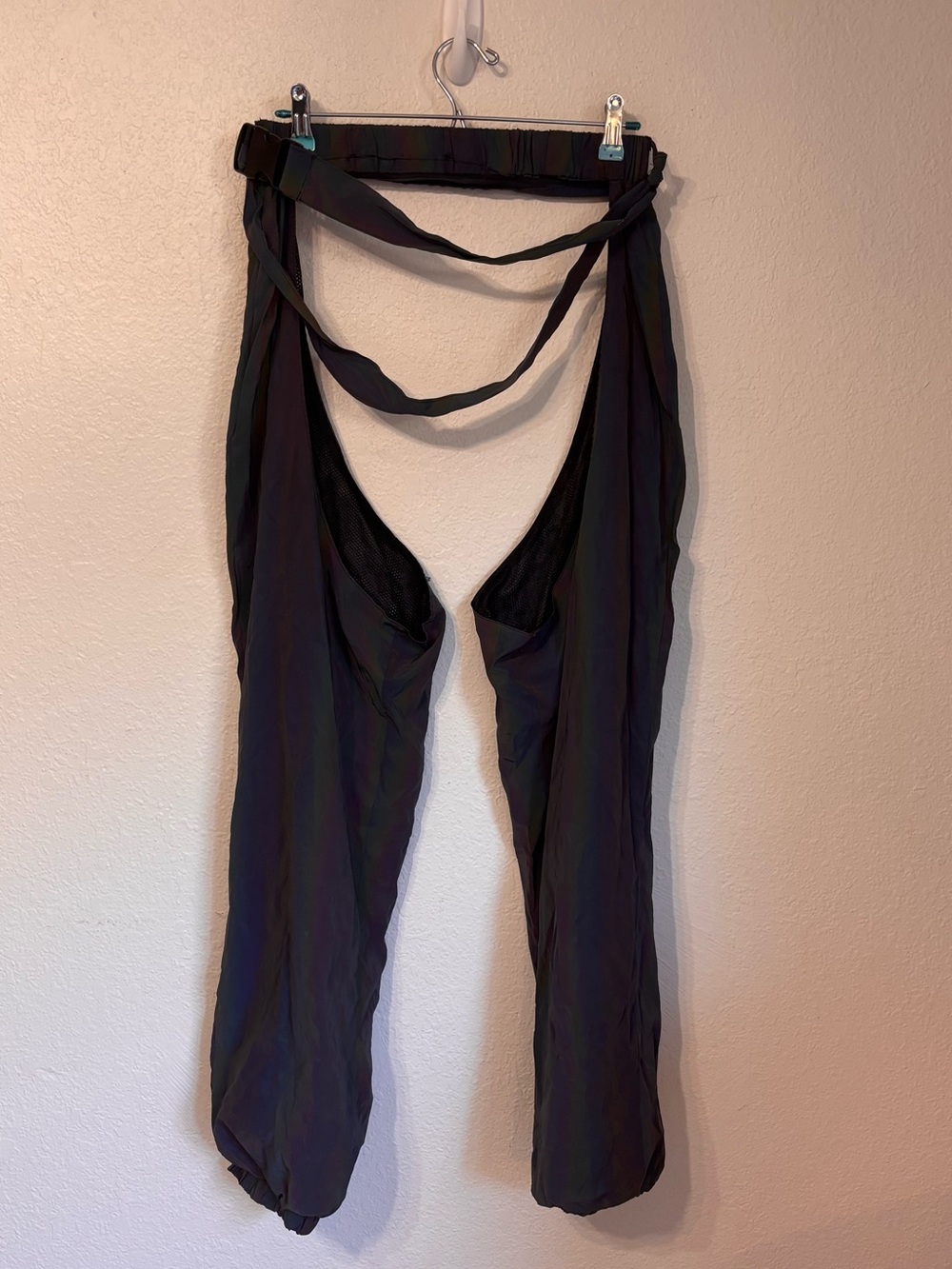 Hot & Delicious Black Iridescent Chaps Large